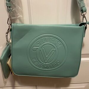Valentino Orlandi Mint Green Crossbody Bag with pouch nwt